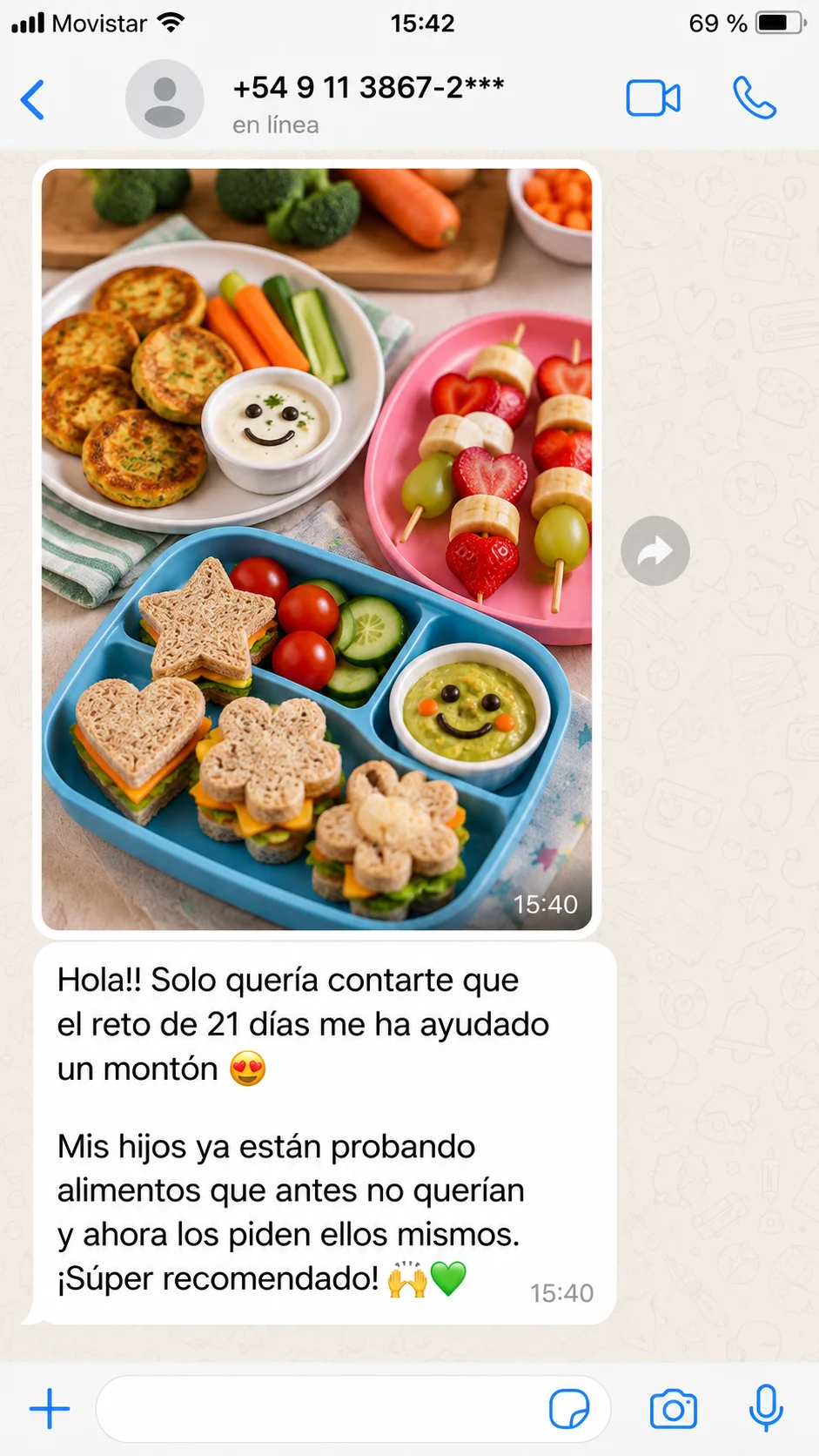 Mensaje de una mamá: el reto de 21 días ayudó a sus hijos a probar alimentos que antes no querían
