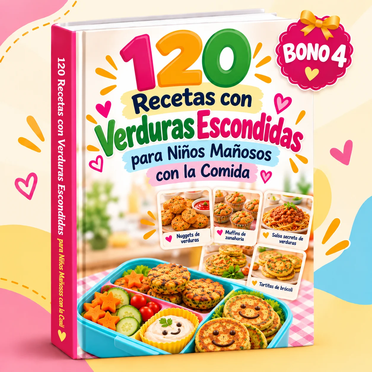 Bono 4: 120 Recetas con Verduras Escondidas para Niños Mañosos con la Comida