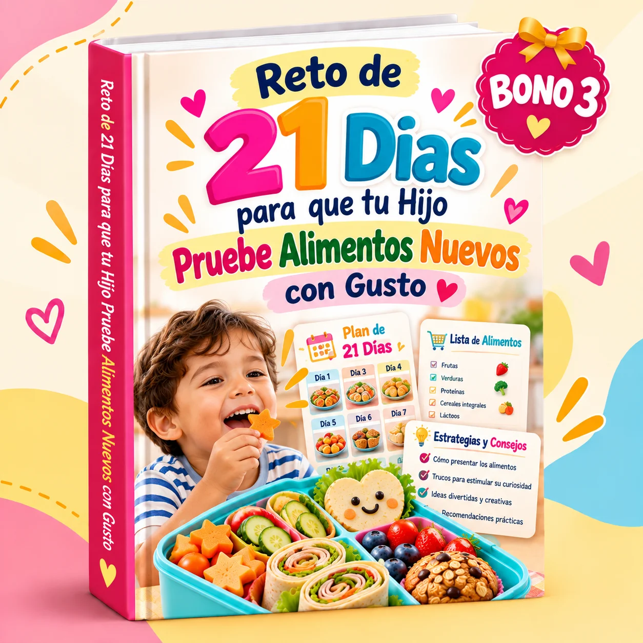 Bono 3: Reto de 21 Días para que tu Hijo Pruebe Alimentos Nuevos con Gusto